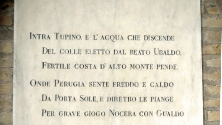 L Umbria e le citt citate nella Divina Commedia celebrino Dante