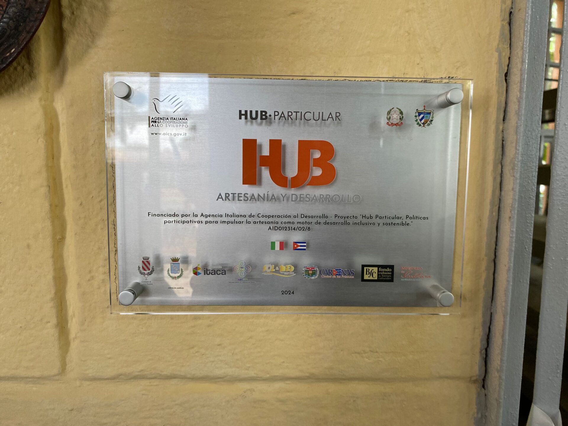 La targa del Taller di Varadero