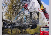 Autotreno in fiamme, riaperta la carreggiata in direzione Perugia