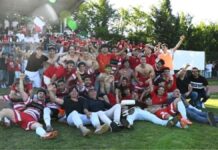 Il Gualdo stravince la finalissima playoff: 4-0 al Castello e festa promozione