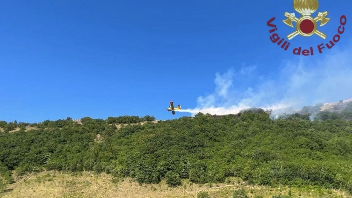 incendio monte cucco canadair